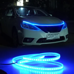 1Pcs LED Carro Capô Atmosfera Fita De Lght À Prova D’água Auto Exterior Iluminação Decorativa Faróis Ambiente Lâmpada 12V Universal