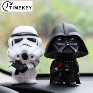 TKEY Star Wars Darth Vader Stormtrooper Shaking Head Doll Action Figura Modelo De Coleção De Decoração De Carros (R$32)
